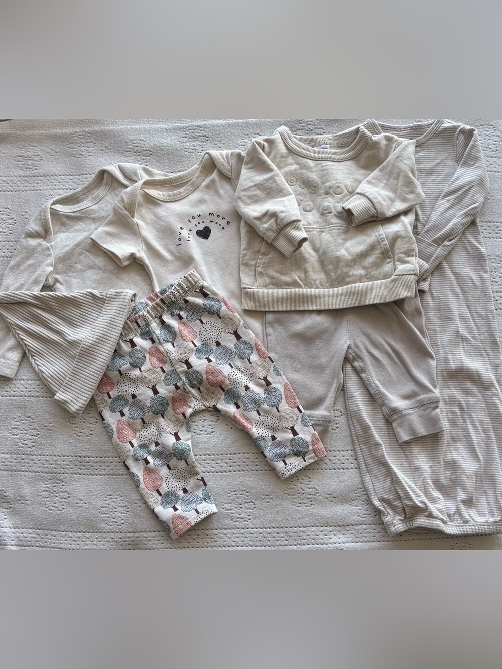 Soft Neutral Baby Bundle | Zara + Carter’s Love You Set 0–3m